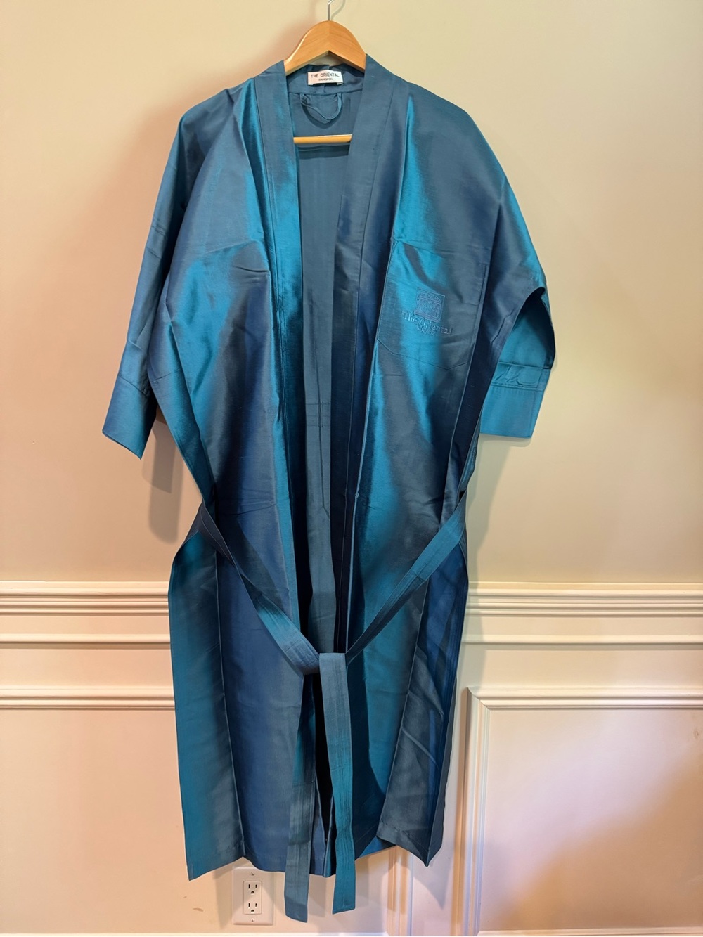 Pure Silk Teal Kimono Robe
